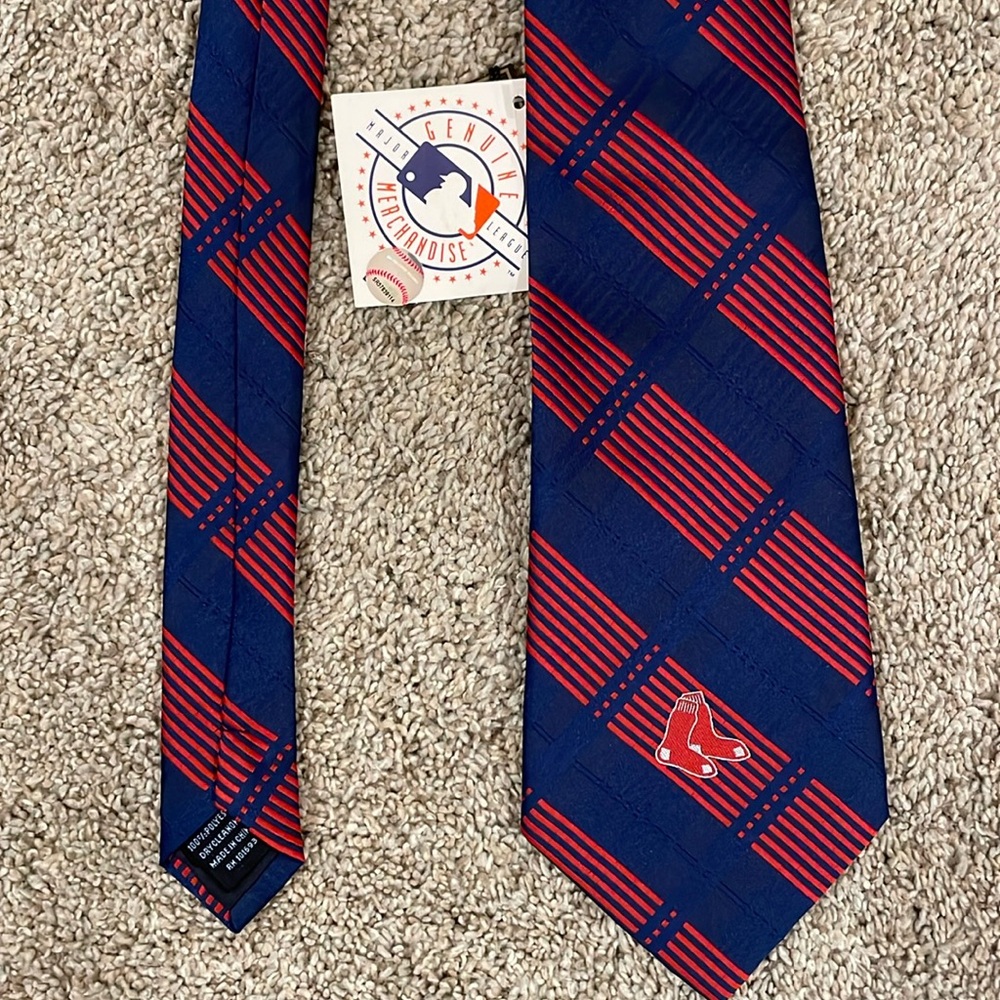 Red Sox Woven Plaid Tie